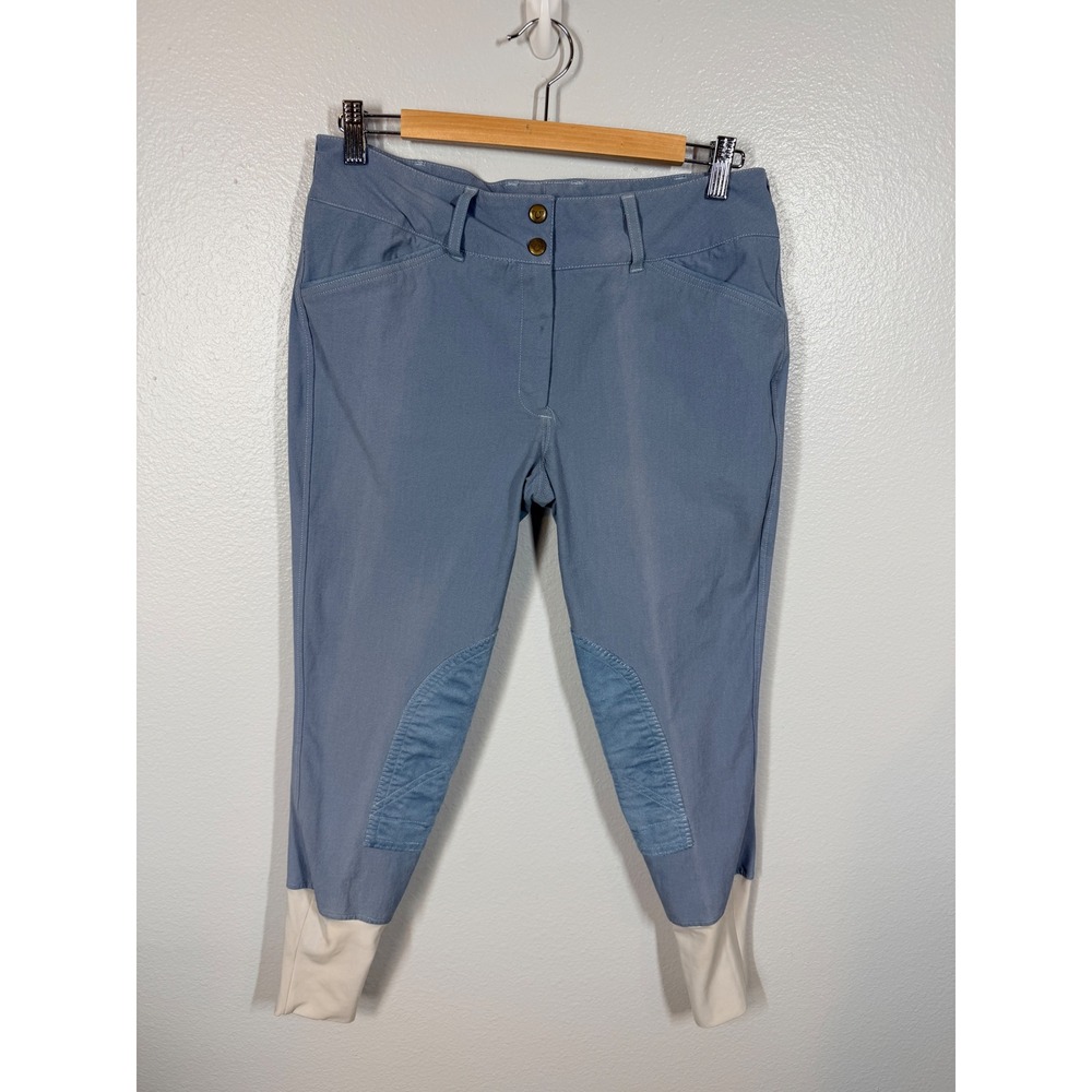 TuffRider Breeches Women 32 Cadet Blue Sierra Knee Patch Riding Pants Equestrian